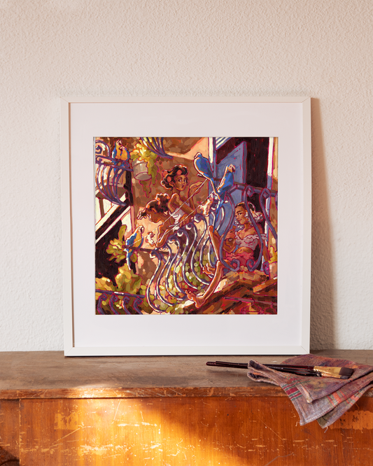 AL CAER LA TARDE, lámina firmada (print).