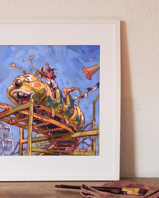 UNA MÁQUINA DEL TIEMPO, lámina firmada (print).