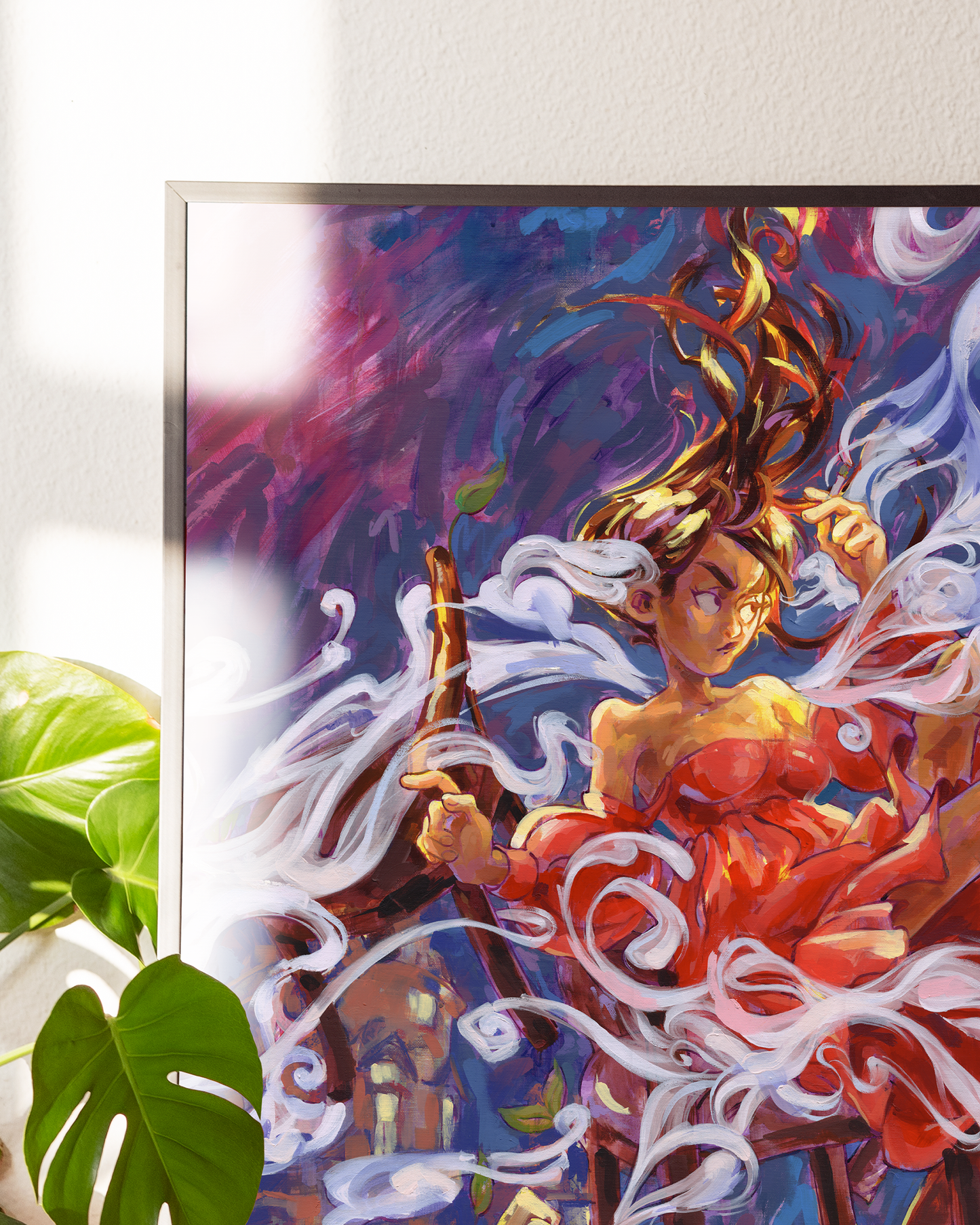 EL HUMO SE ACURRUCA EN UN ABRAZO, original.