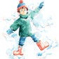 En la nieve