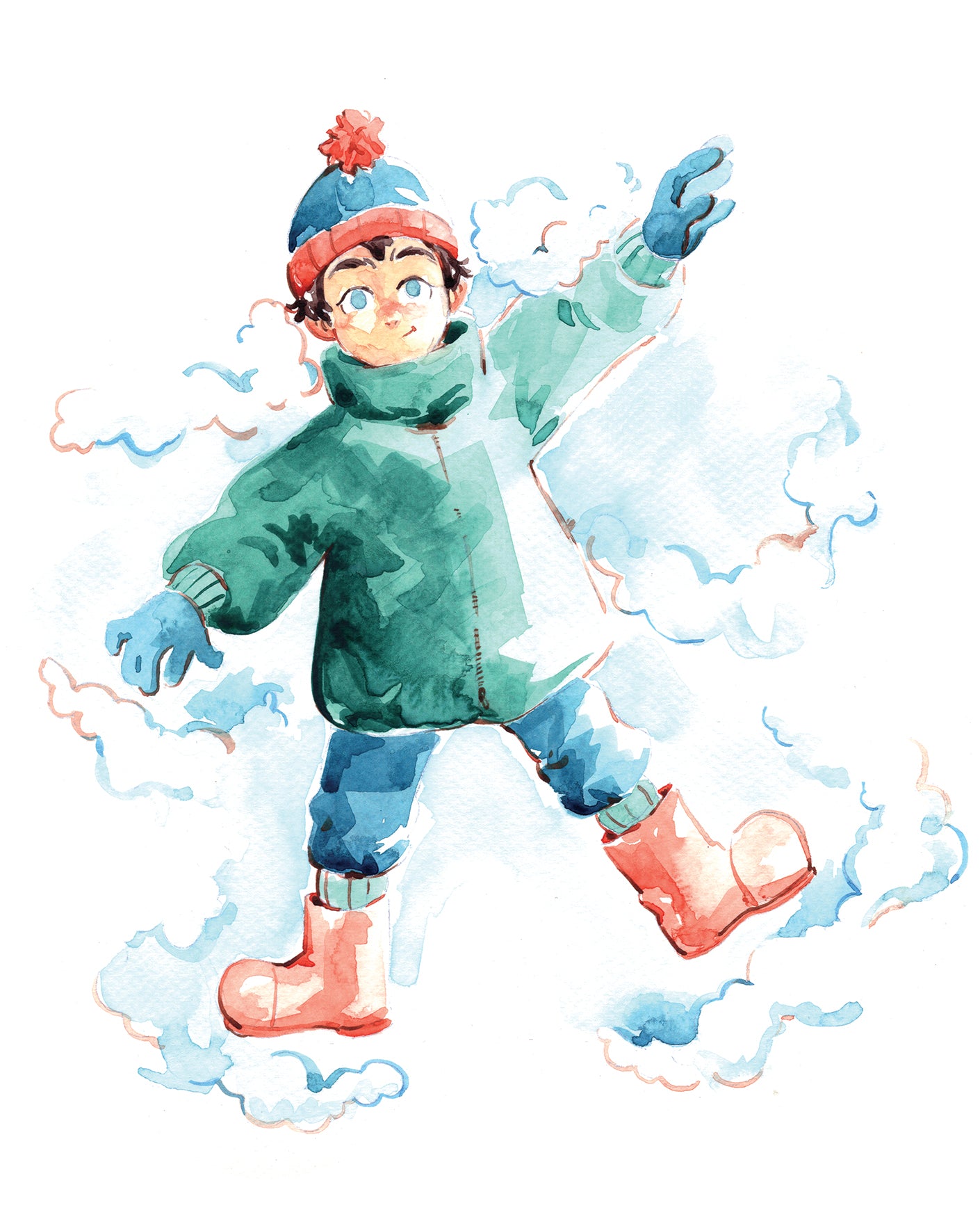 En la nieve