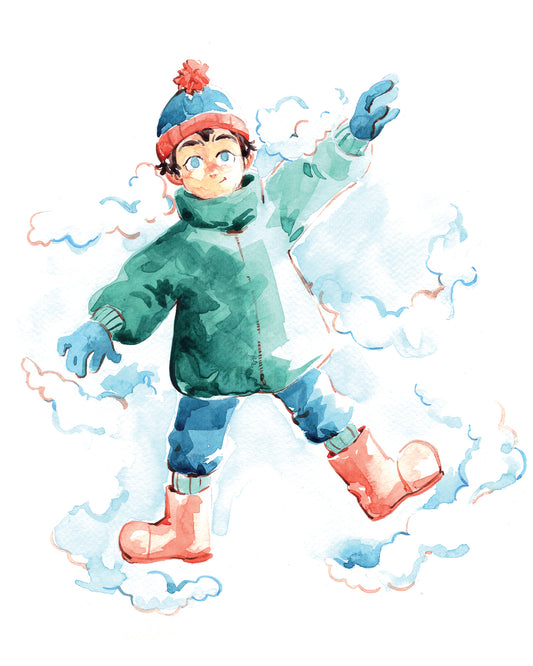 En la nieve